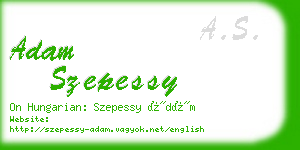 adam szepessy business card